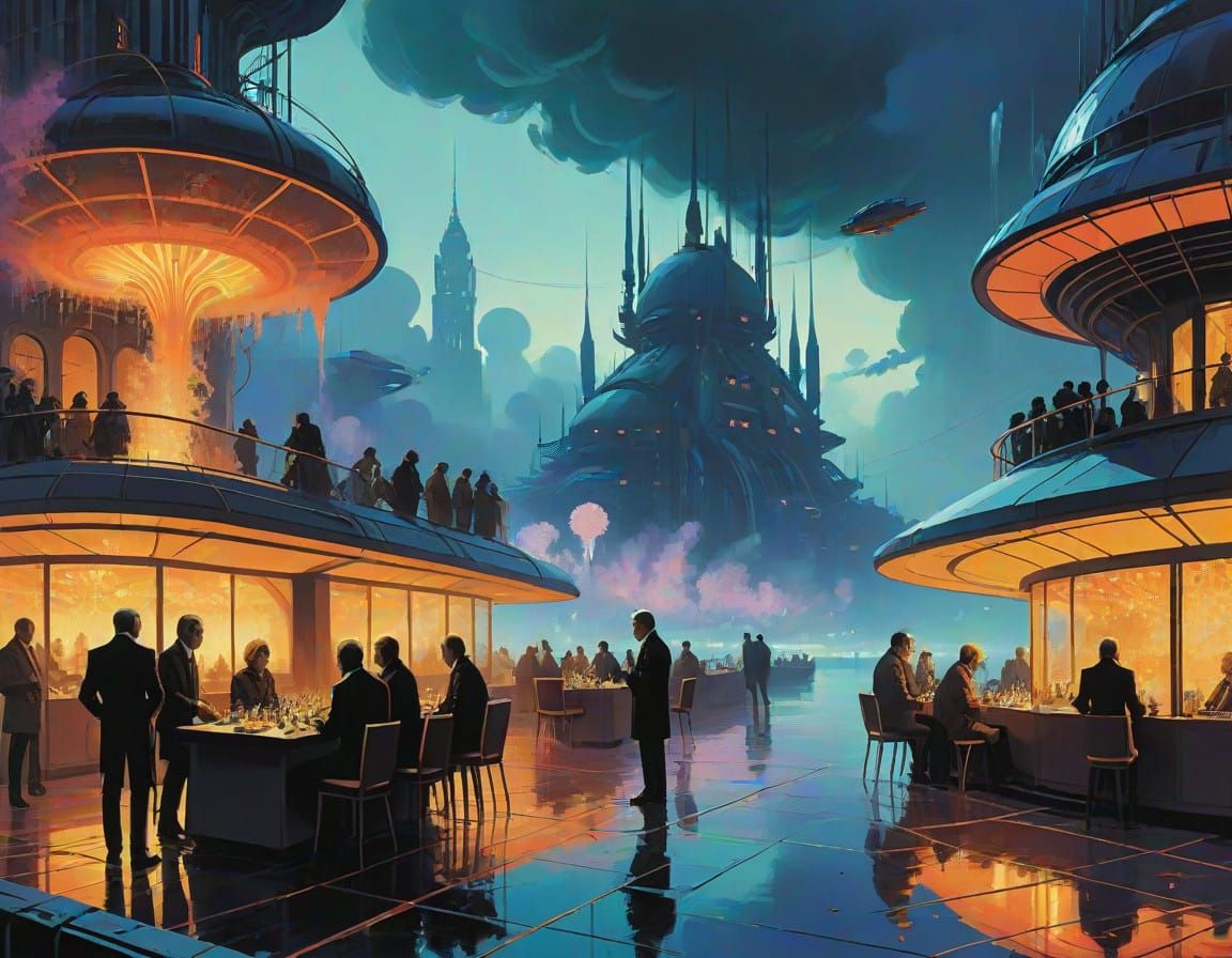 Celestial Celebration: Dystopian Dreamscape