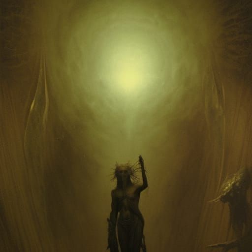 Horrific Zodiac Figure in Engraving Style