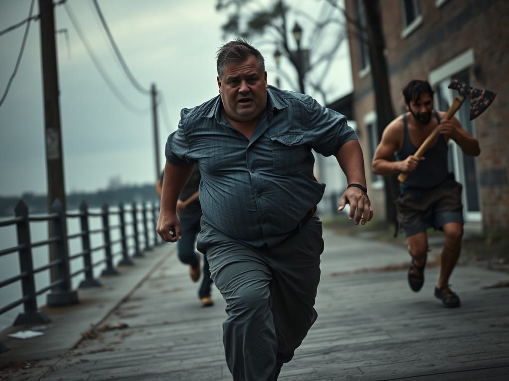 Panicked Survivor Flees Cannibals in Desolate Savannah