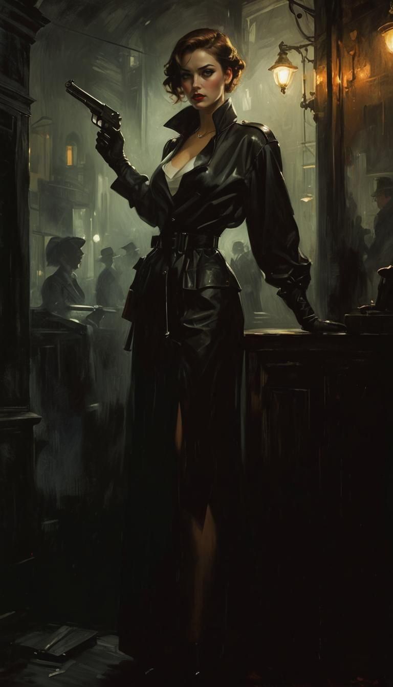 Noir Night: Secrets and Danger in a Painting