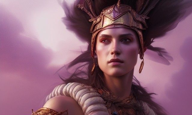 Glamorous Goddess Warrior Portrait in Octane Render