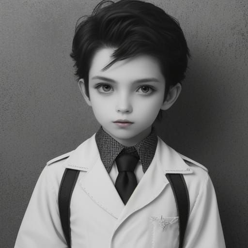 Dark Abstract Angel Child Portrait