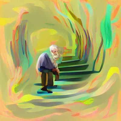 Introspective Portrait of an Old Man's Life