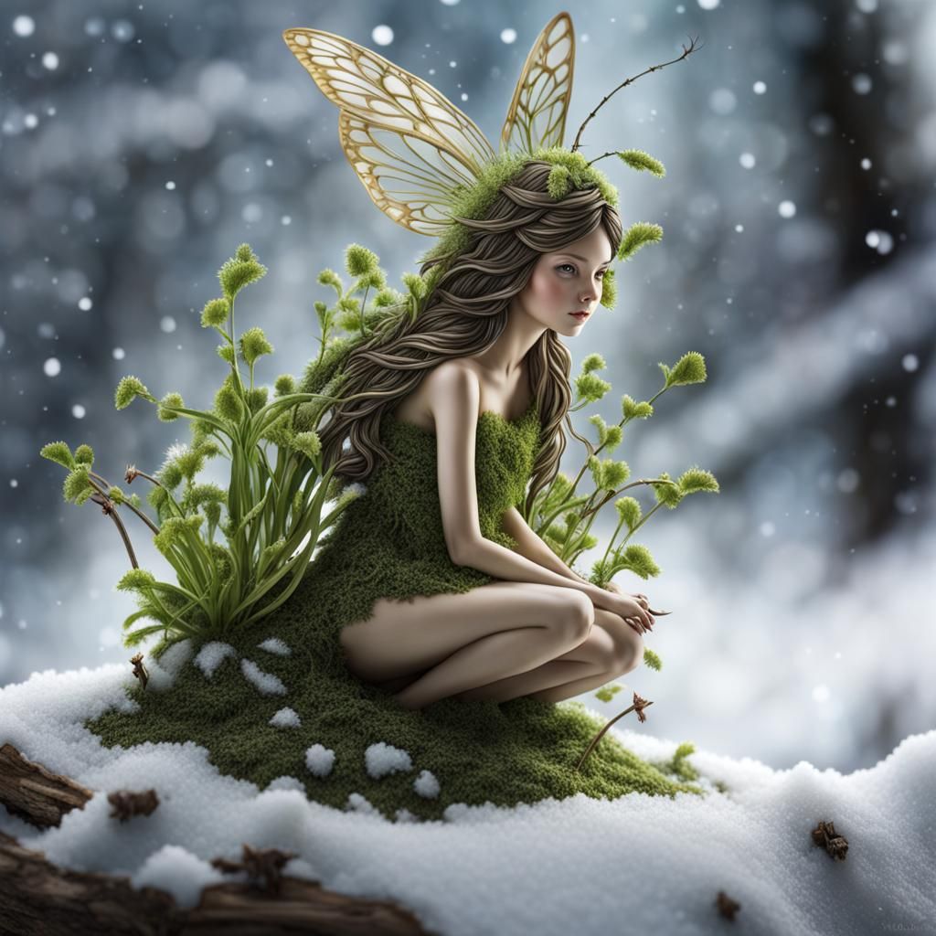 Nature Fairy Reveals Spring: Photorealistic Nature Photograp...