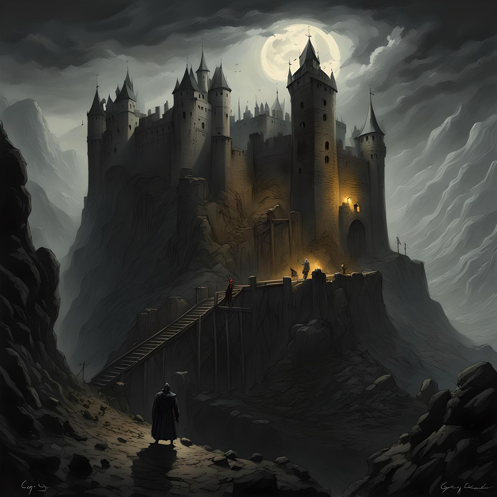 Sinister Medieval Castle in Mine