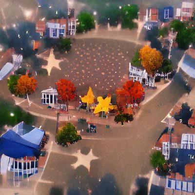 Charming Autumn in a Quaint Town