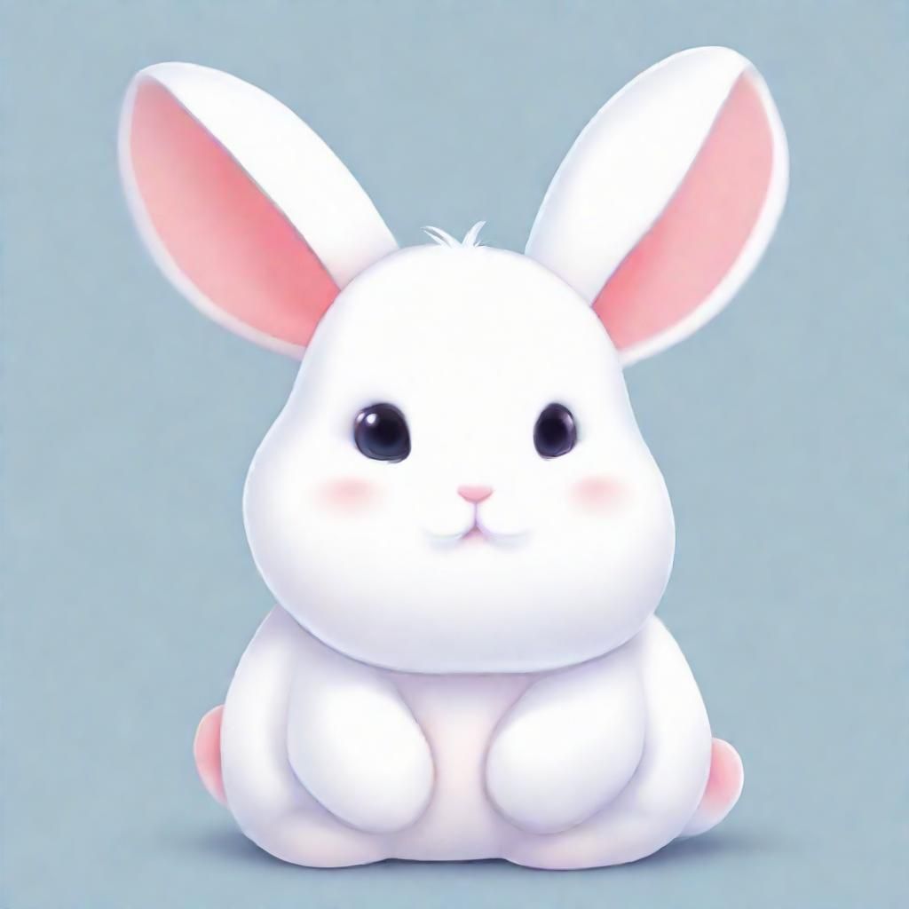Adorable Kawaii White Bunny Rabbit