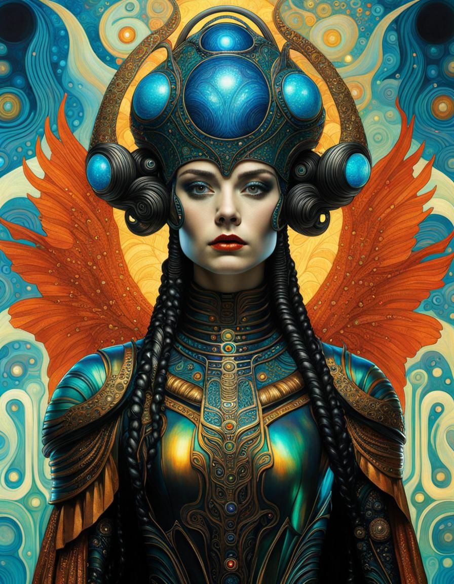 Bioluminescent Armor in Art Nouveau Fantasy