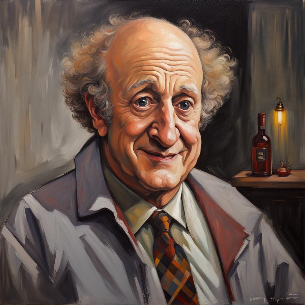 Larry Fine Portrait in Oil Painting Style