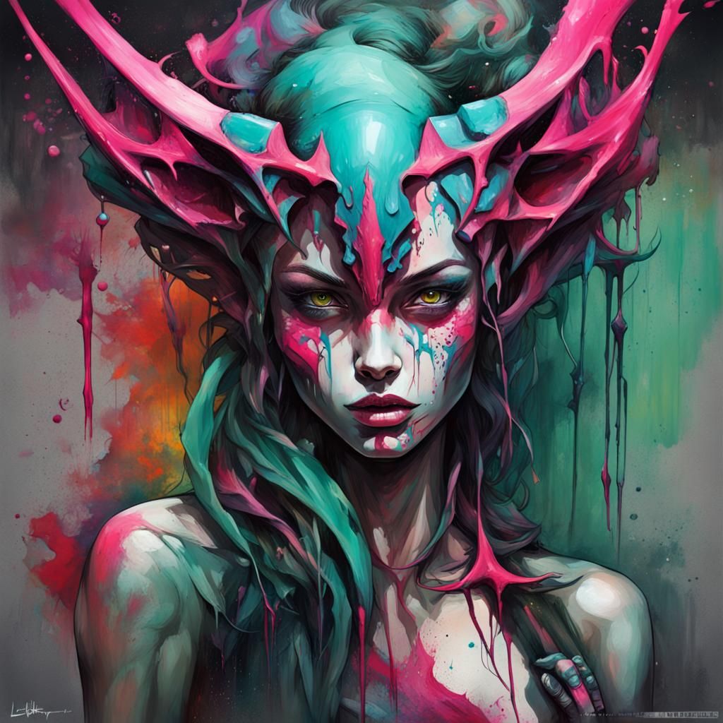 Lelith Hesperax in Graffiti Art Style