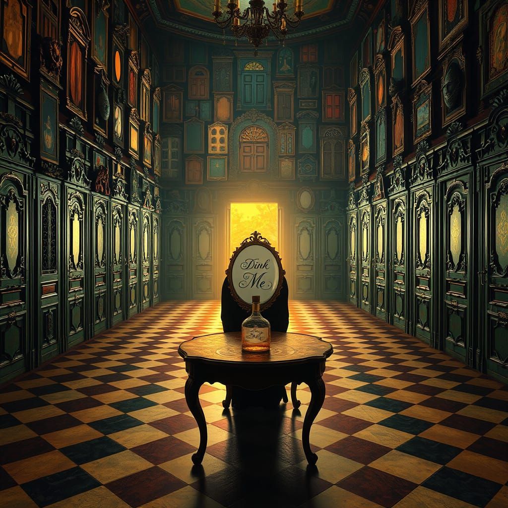 Enigmatic Room with 20+ Unique Doors and Whimsical Details