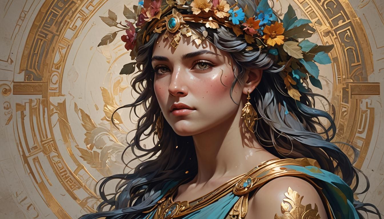 Ancient Greeks Portrait in Hyperdetailed Style