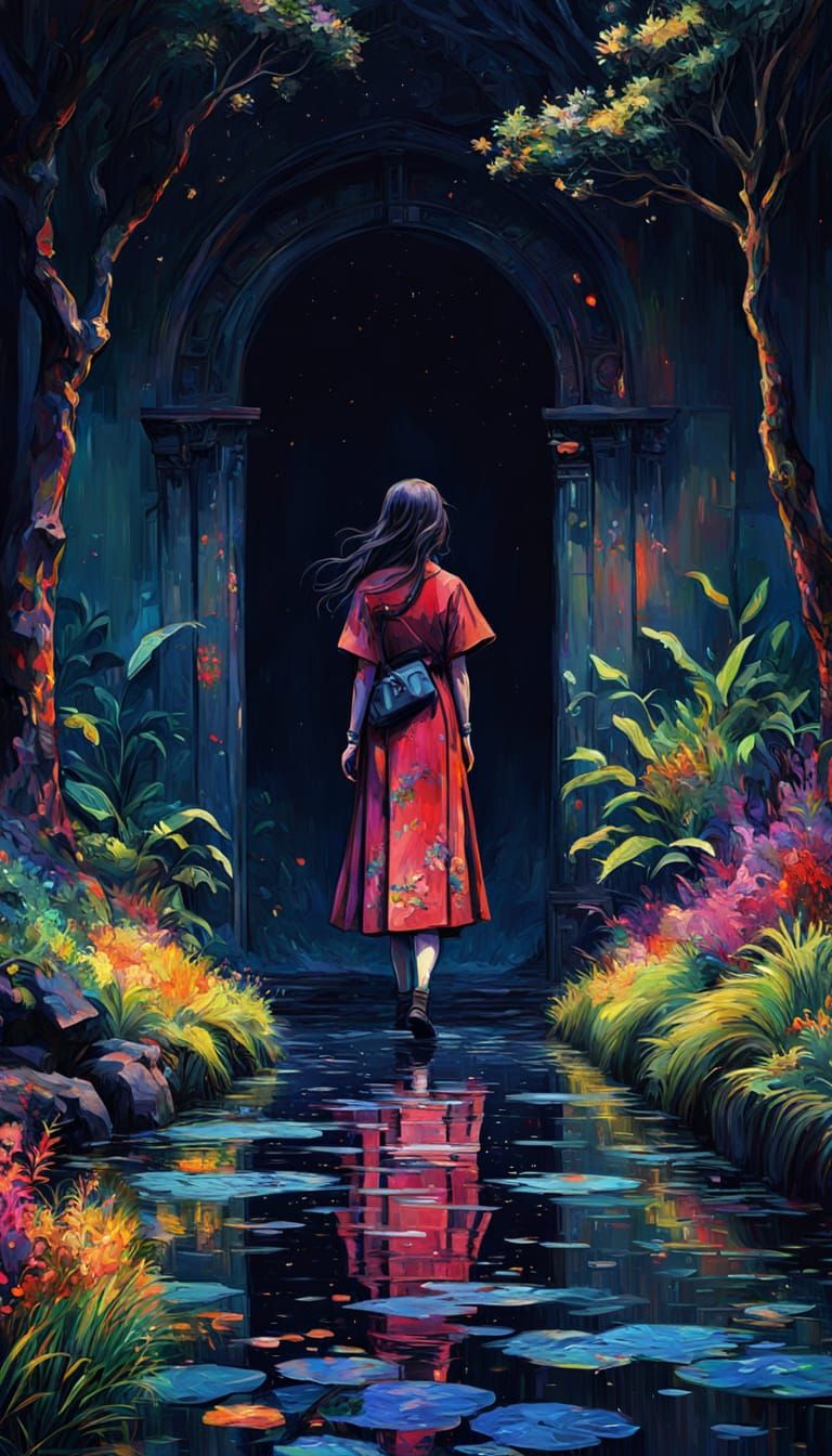 Post-Storm Landscape in Expressionist Oil Painting Style