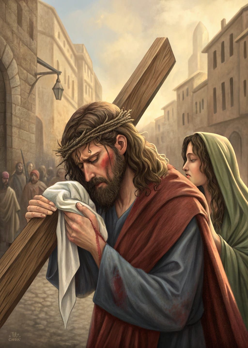 Jesus Receives Comfort in a Moment of Suffering, in Traditio...