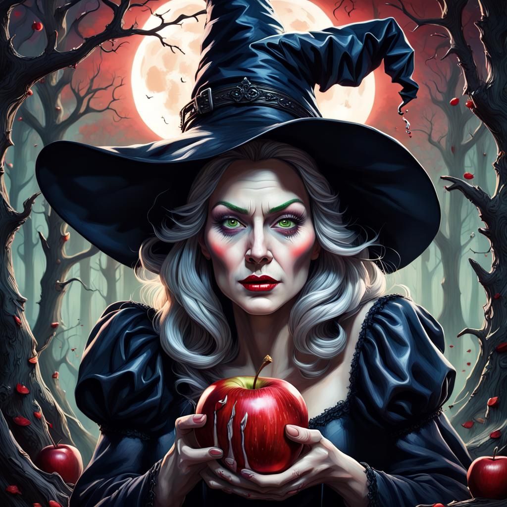 Sleeping Beauty Witch with Poisoned Apple