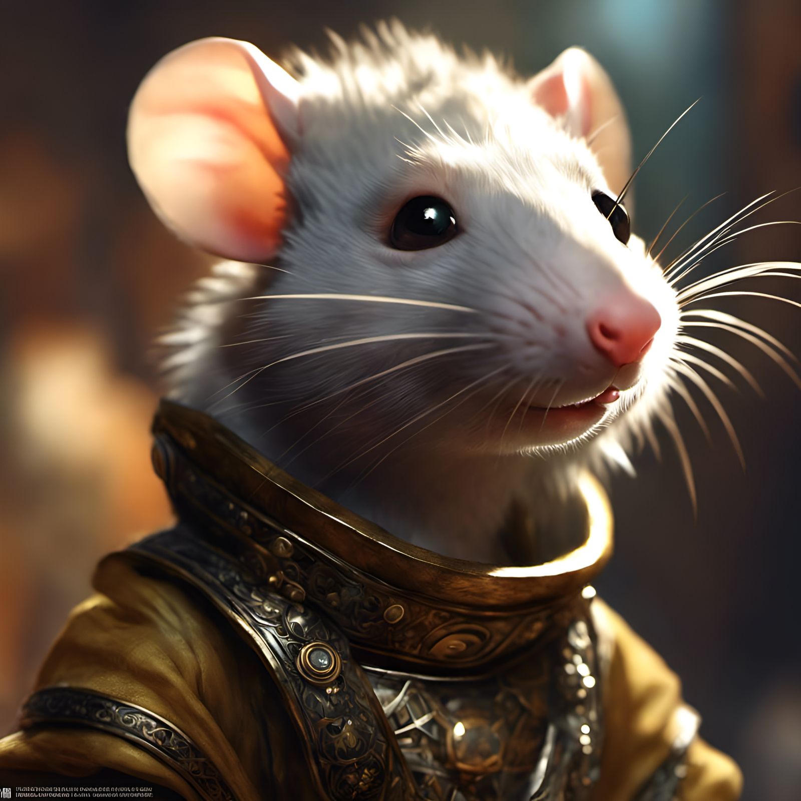 Anthropomorphic Rat Renaissance Painter Portrait