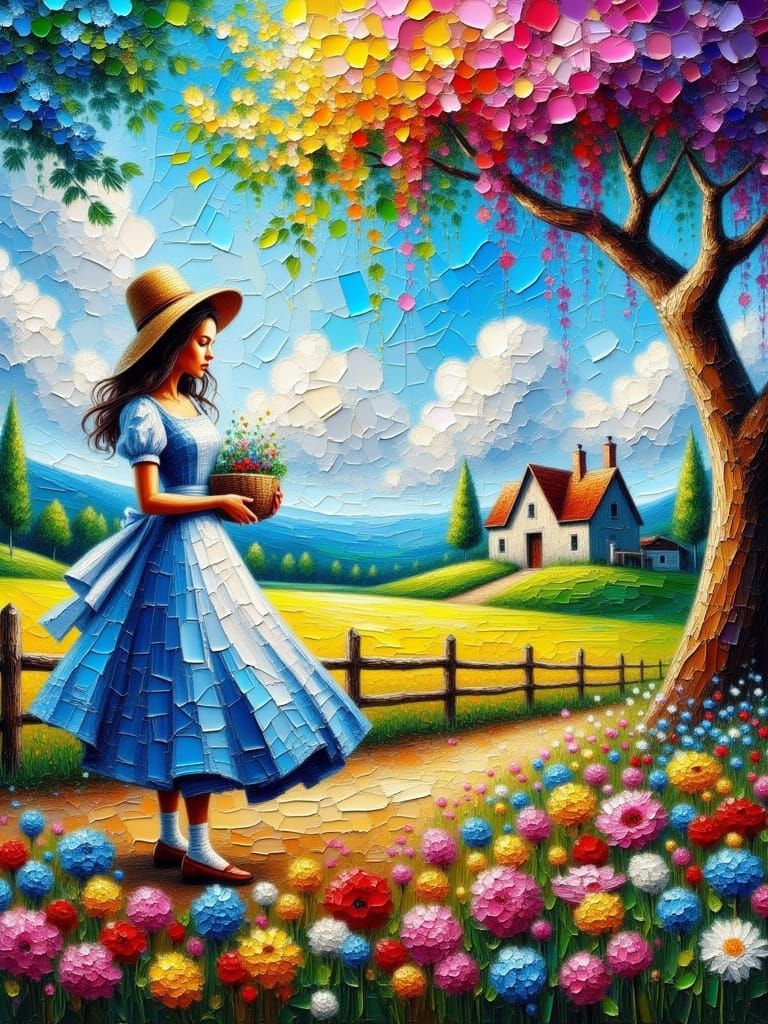 Dorothy's Impressive Palette Knife Landscape