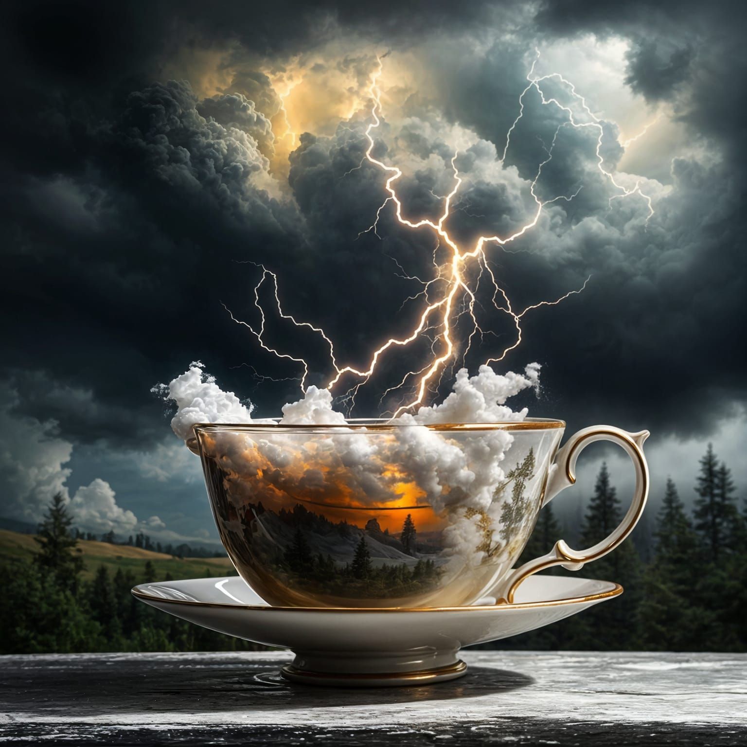 Storm in a Teacup: A Microcosm of Chaos