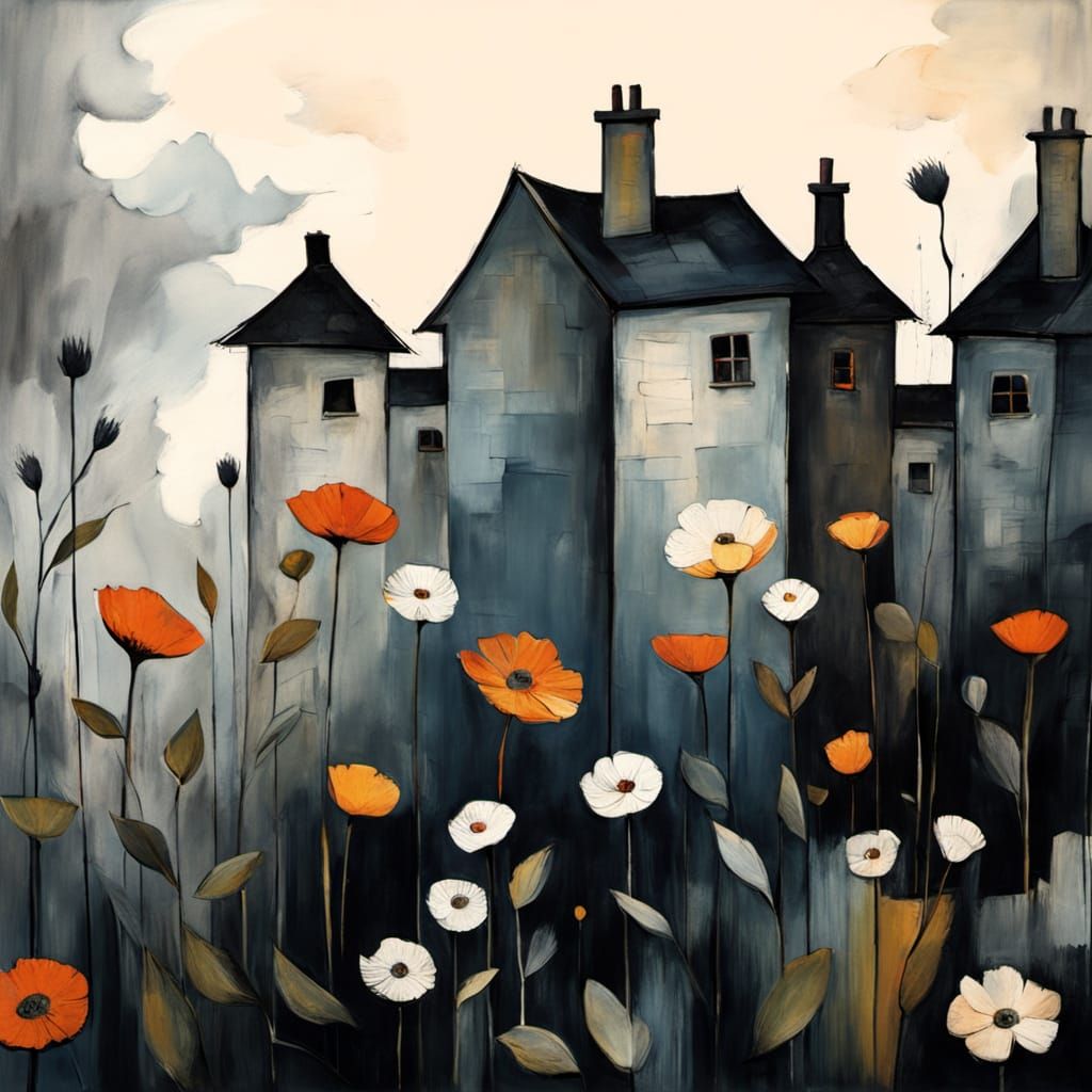 Distorted Dreamhouse in Fauvist Fury