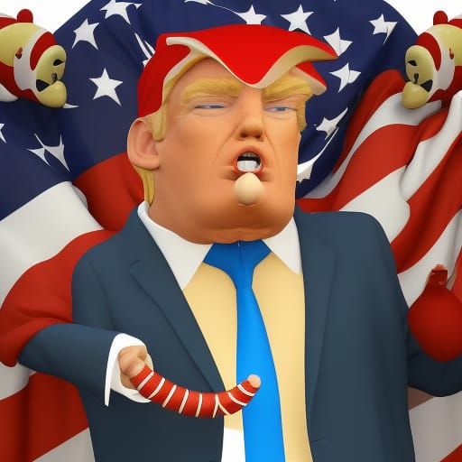 Donald Trump in a Hot Dog Suit