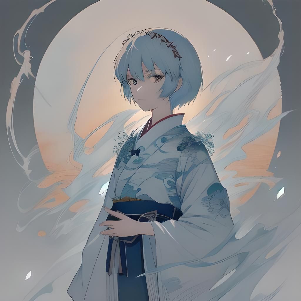 Rei Ayanami in Kyonshi Outfit: Anime Style