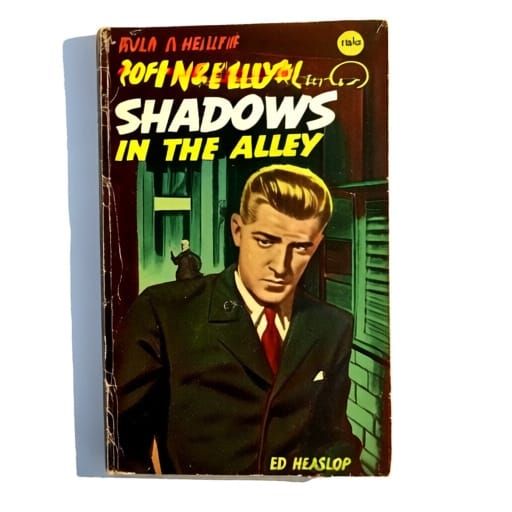 1950s Pulp Noir Novel Cover: Shadows in the Alley