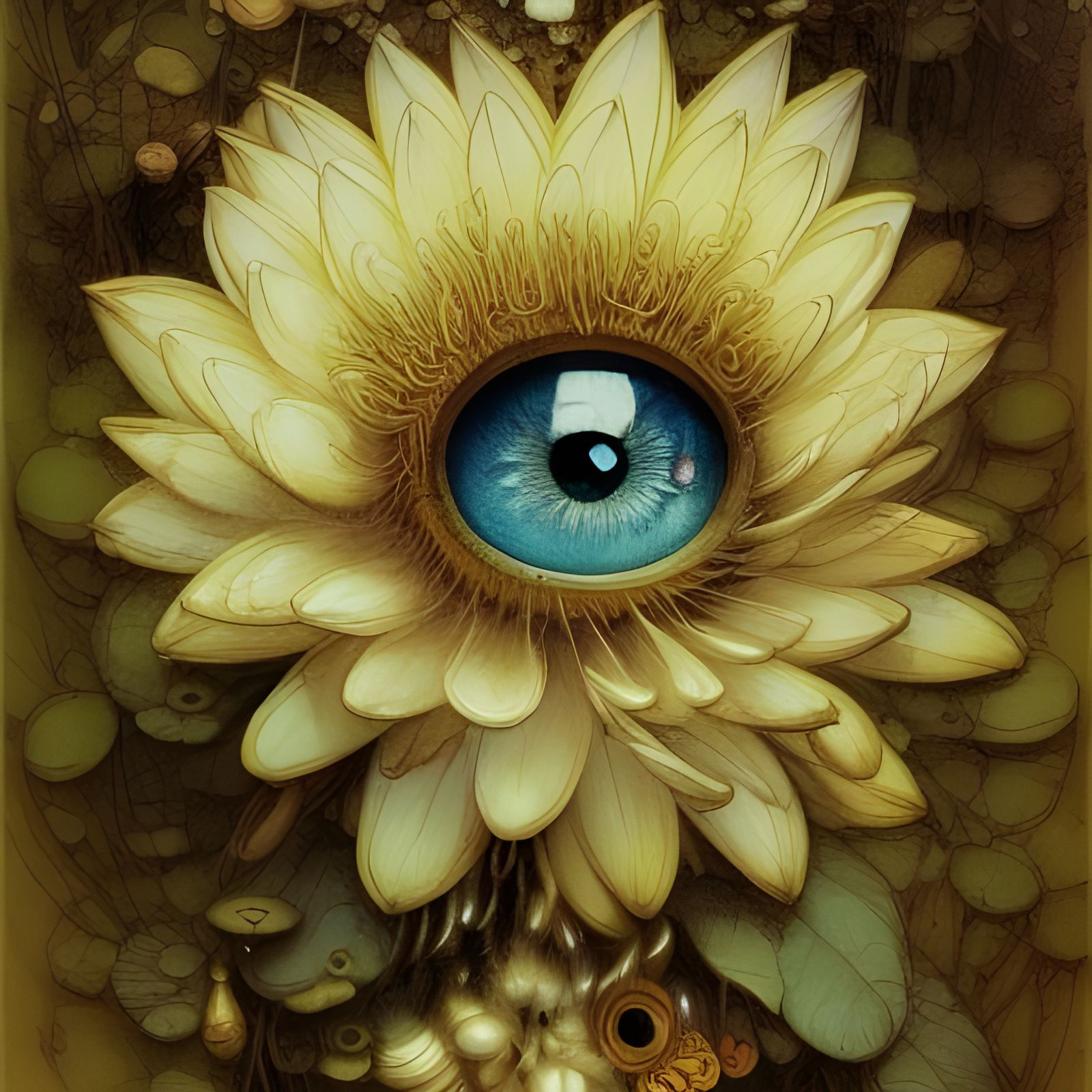 Fresh Lotus Eyes: Detailed Fantasy Art