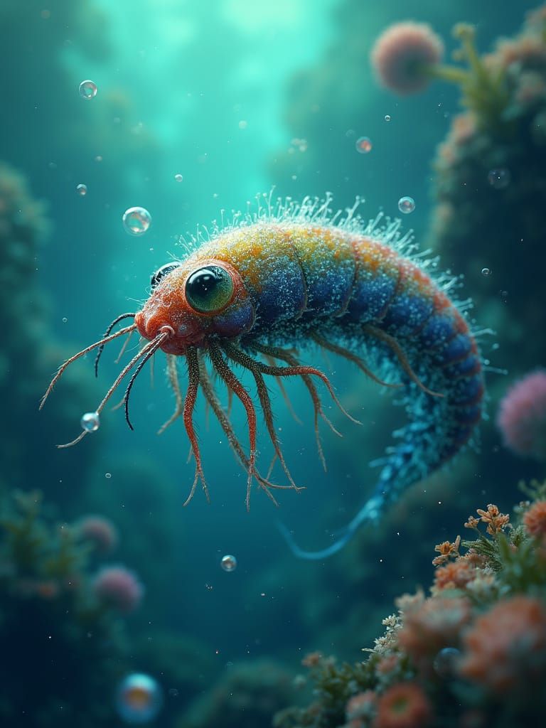 Nauplius Larva in Stylized Anime Aesthetic