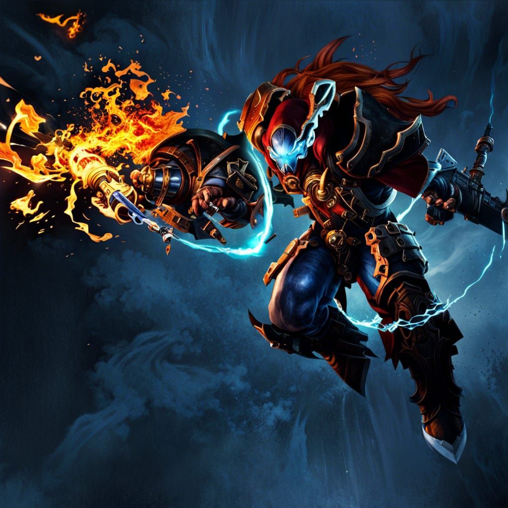 Darksiders Action Shot in Splash Art Style