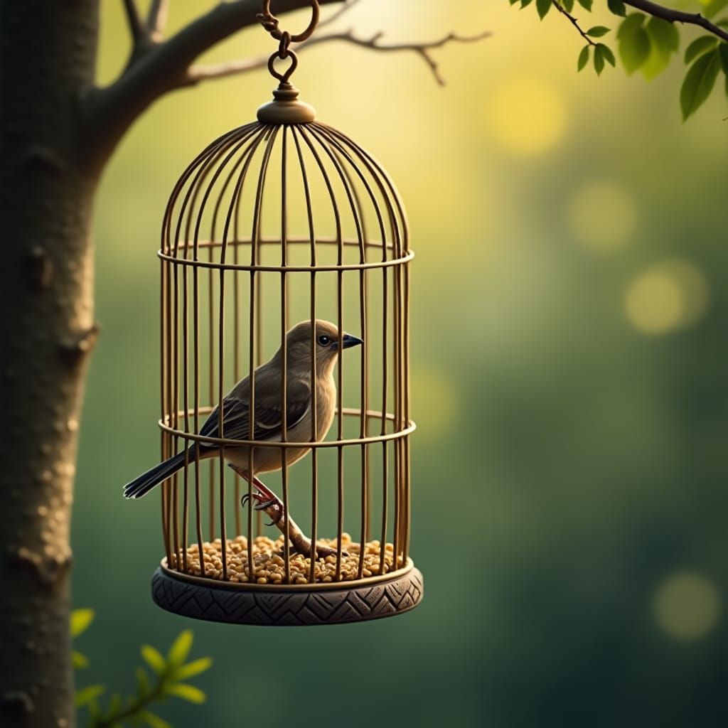 Bird Escapes Cage: Professional Photography