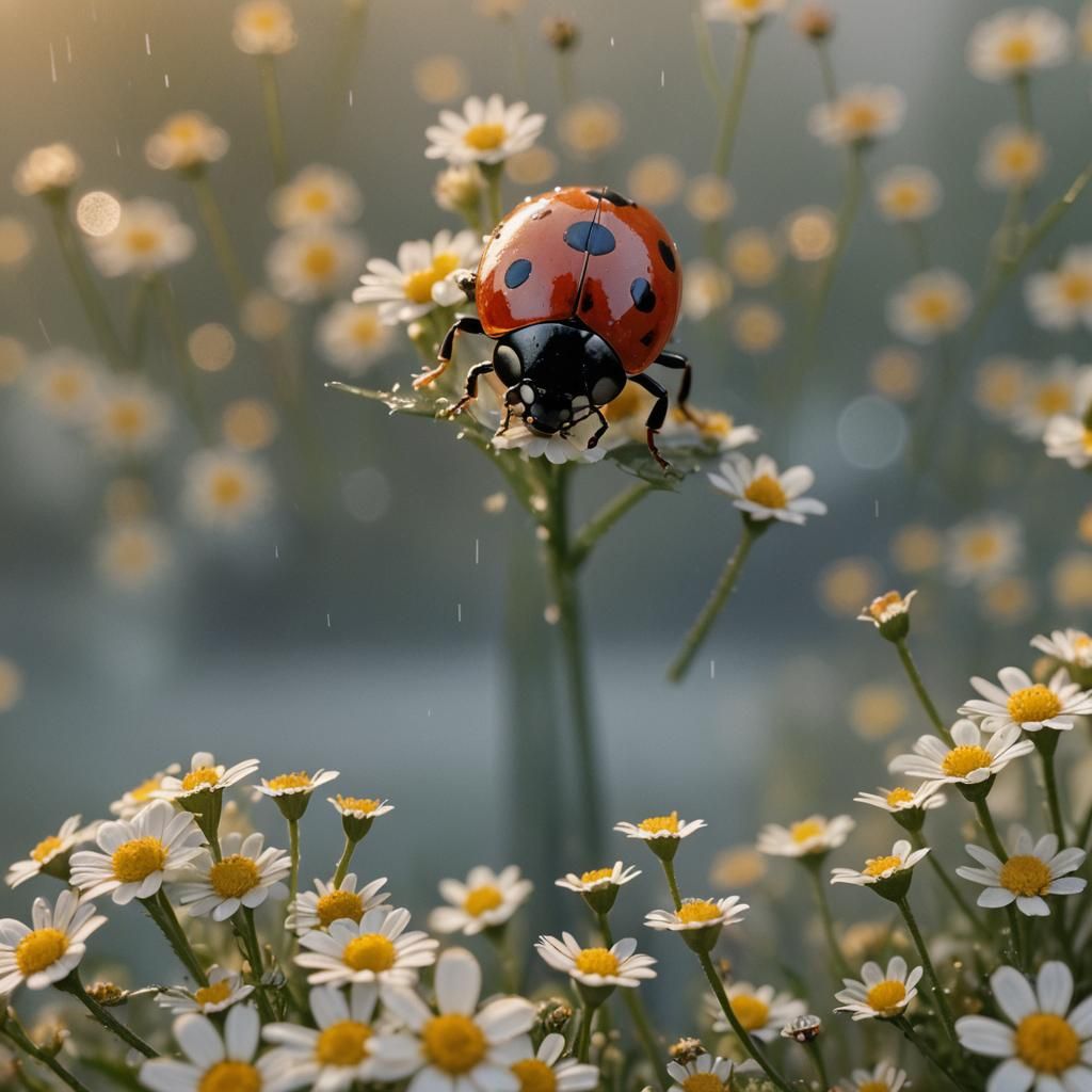 Ladybug Newscaster Anchoring the Evening News