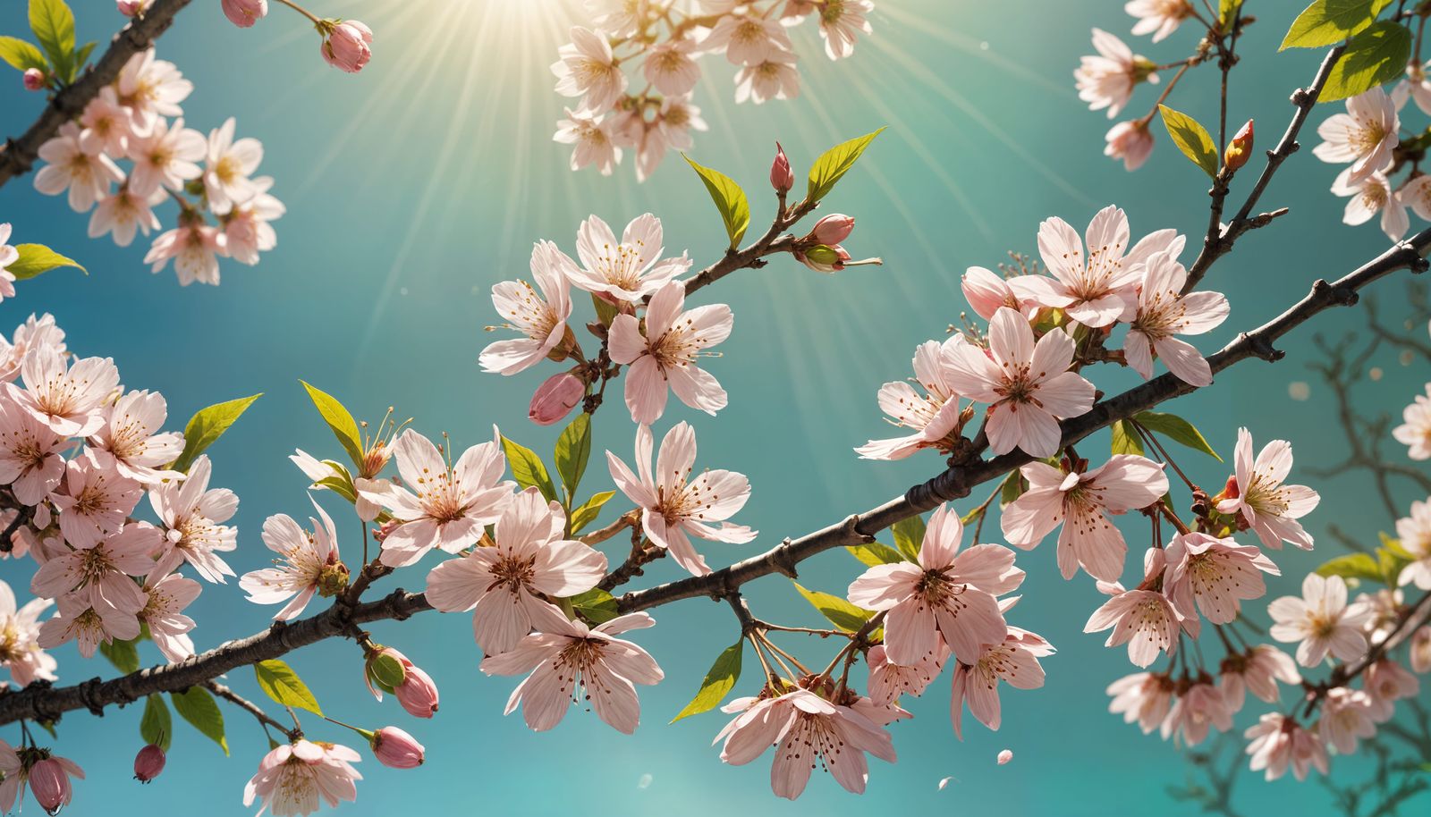 Hyperrealistic Cherry Blossoms in Splash Art Style
