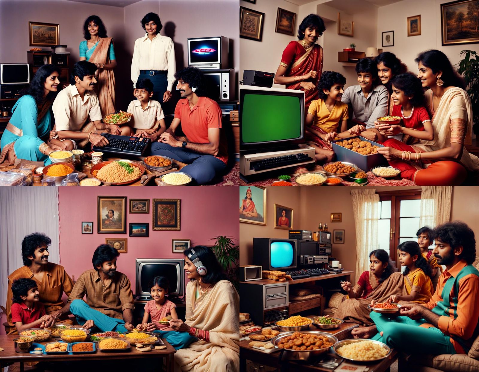 1980s Indian Family Gaming Setup
