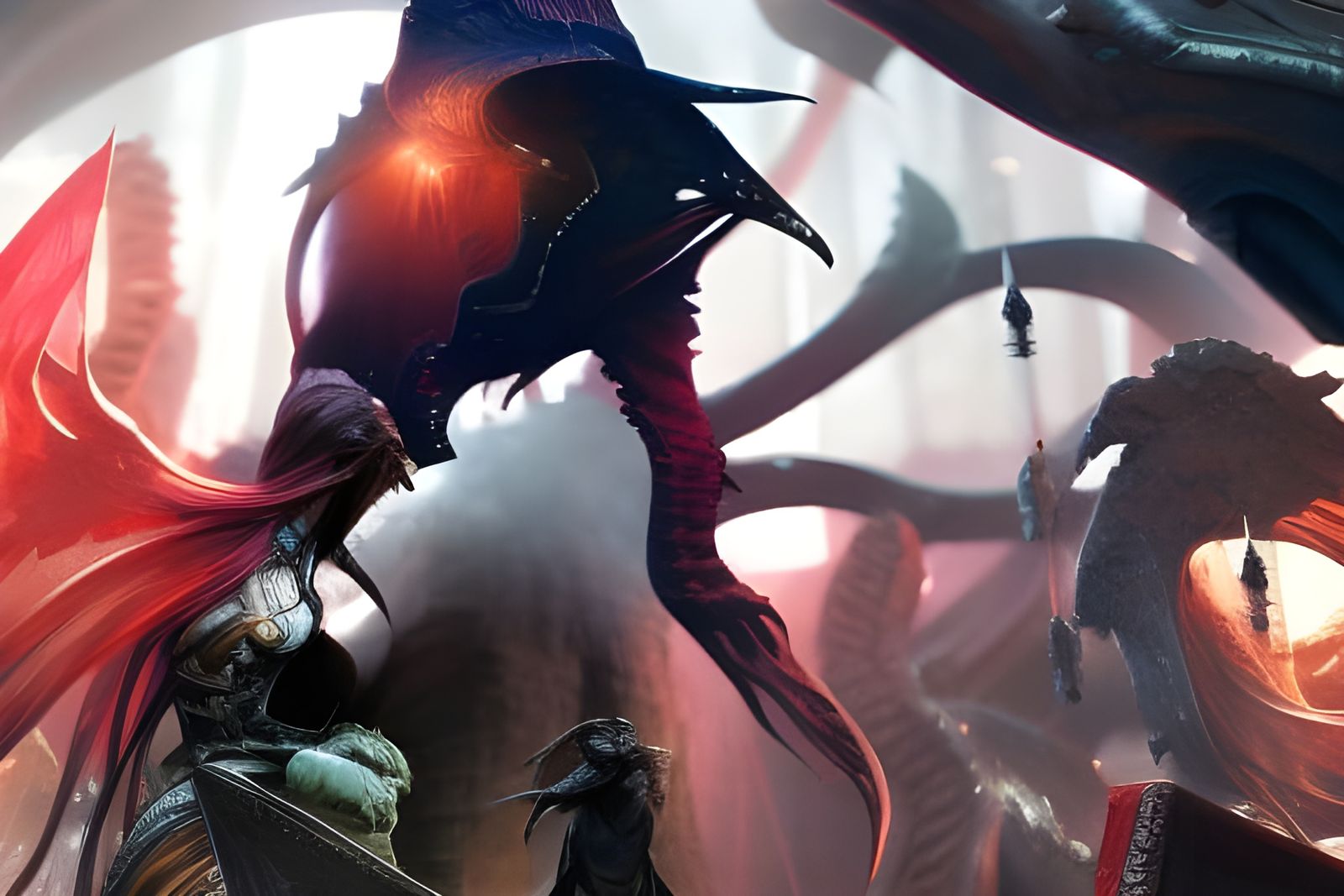 Voluptuous Woman: Warhammer Diablo 3 Digital Portrait