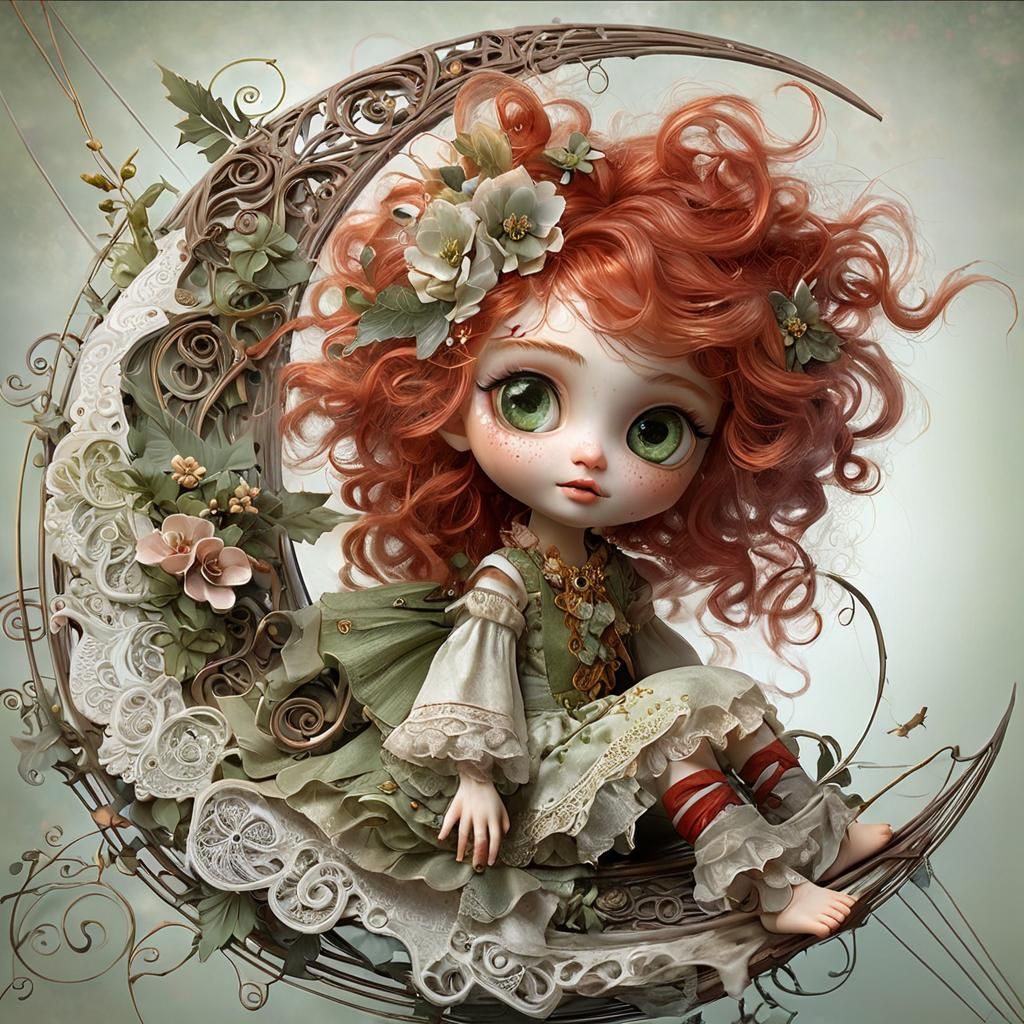 Whimsical Pixie Portrait in Soft Ethereal Light