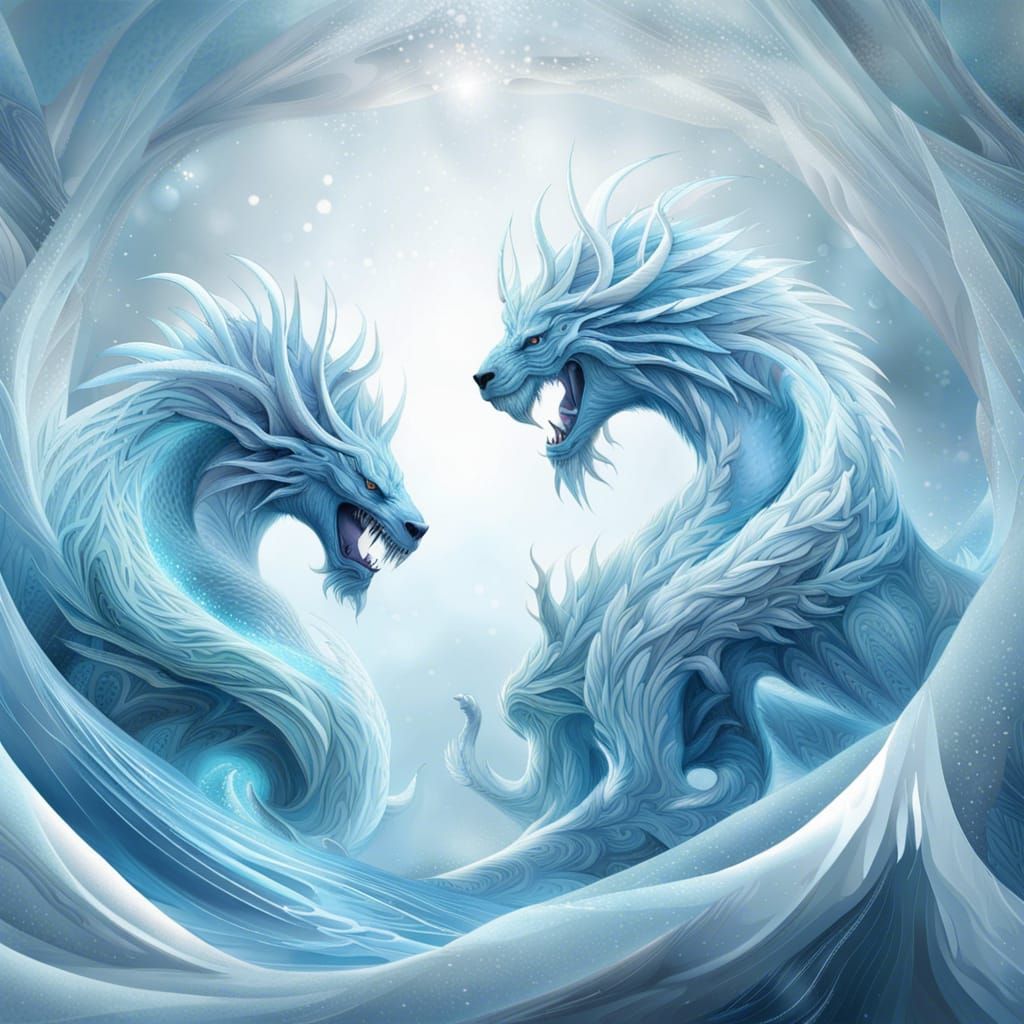 Epic Clash of Ice Beasts in Frozen Realm