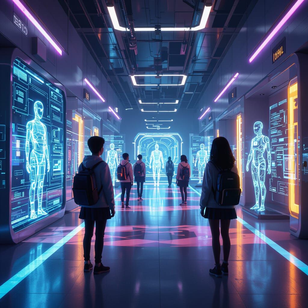 Futuristic School Welcomes Students with AI Teachers