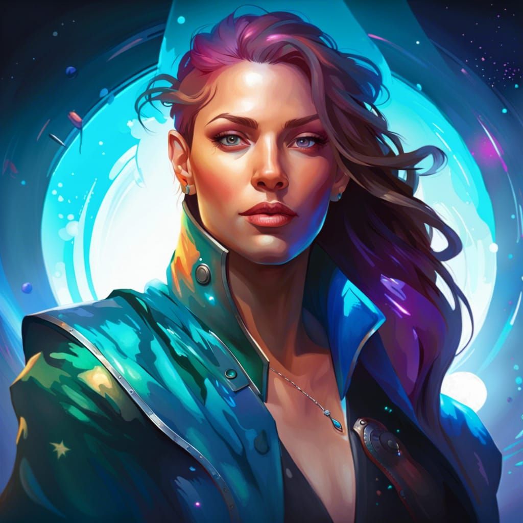 Space Pirates Portrait in Hyperdetailed Style