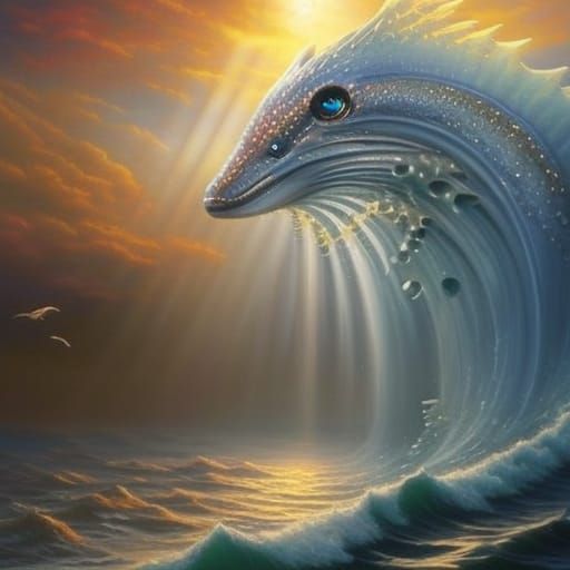 Enchanting Sea Creature in Ethereal Fantasy Style