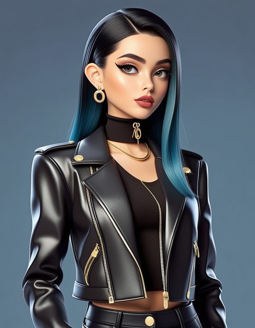 Cartoon Stylish Virtual Influencer