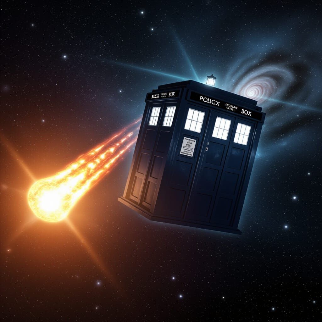 TARDIS Follows a Comet Through Space