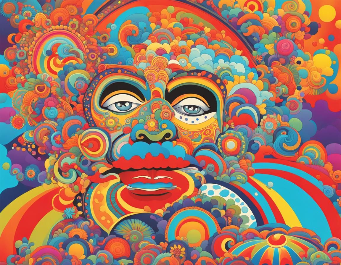 Psychedelic 60s Artwork: Groovy Retro Aesthetic