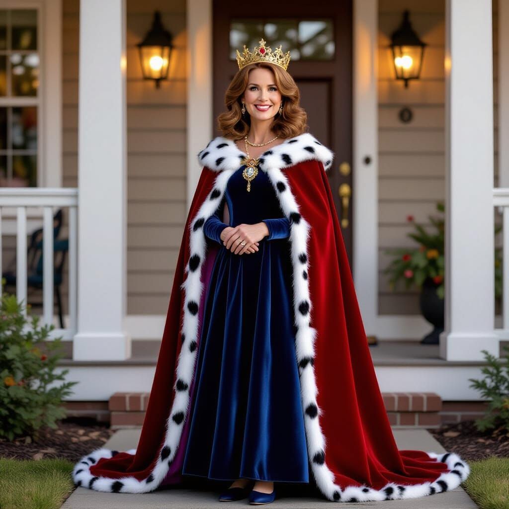 Caillou's Mommy as Queen Doris in Royal Attire