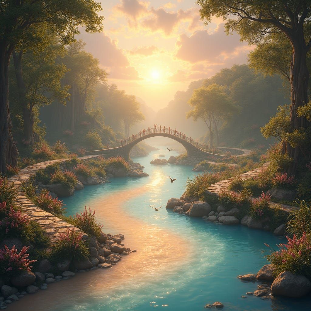 Paradise Spring with Four Blessing Rivers