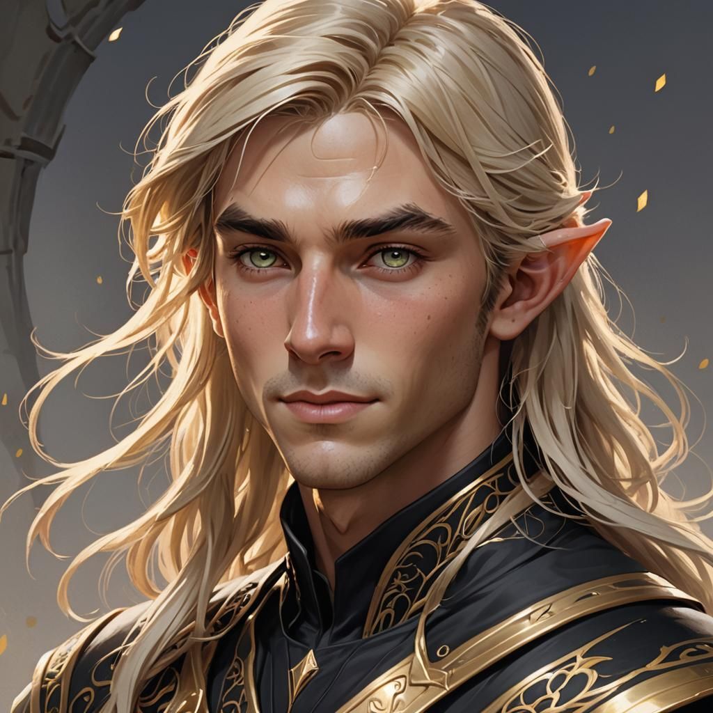 Handsome Elf in Athletic Uniform: Digital Portrait