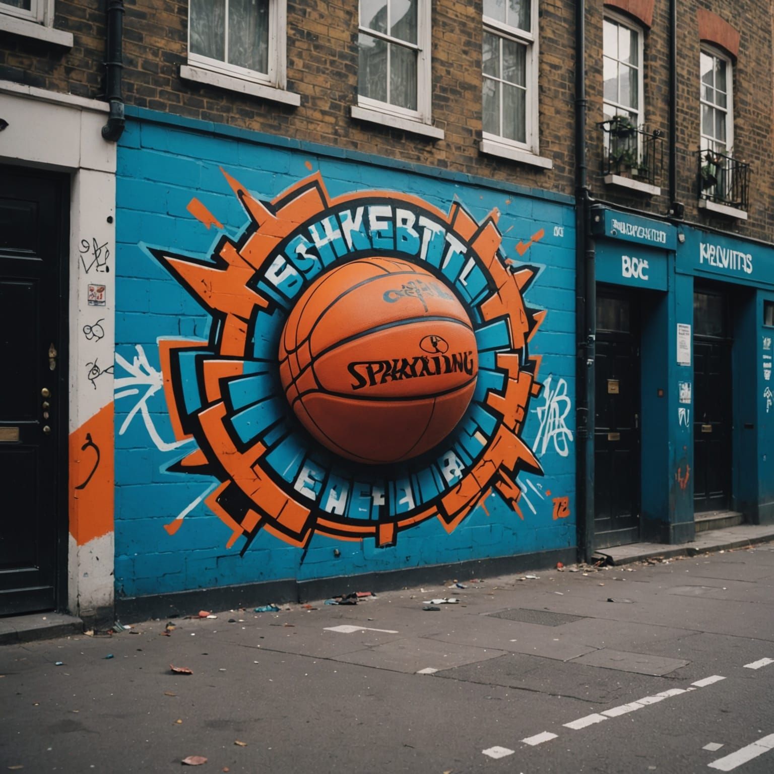 Basketball Graffiti in London: Cinematic Street Art