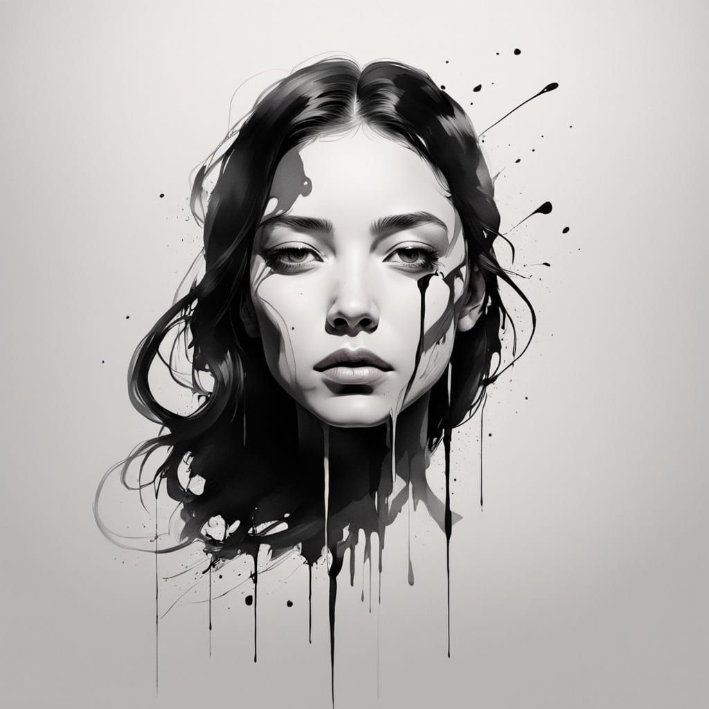 Elegant Lady in Dramatic Chiaroscuro