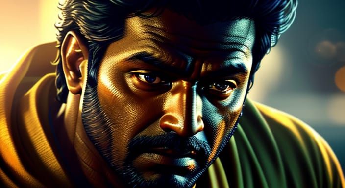 Tamil Movie Scene in Cinematic Film Still