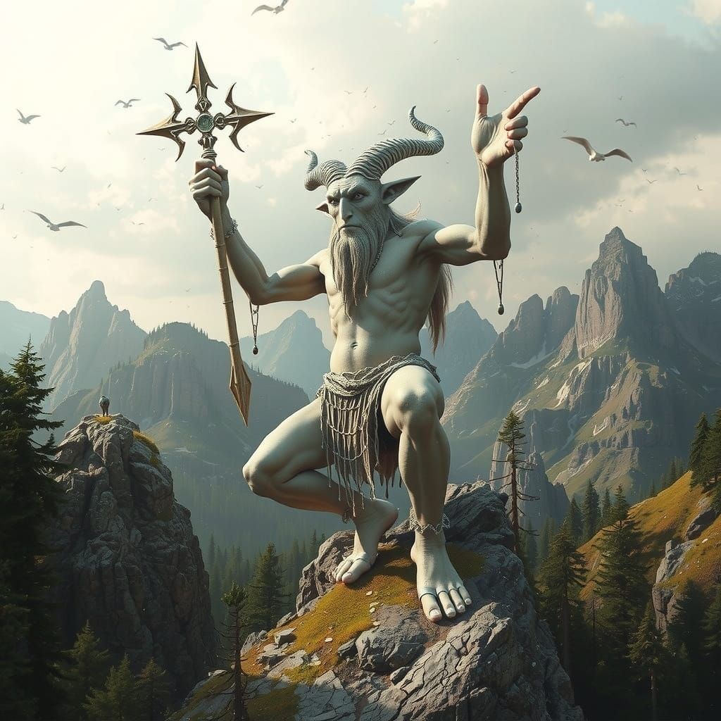 Mountain Giant in Whimsical Pose