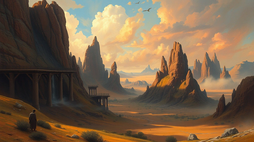 Dreamlike Landscape Inspired by Old Masters Painting